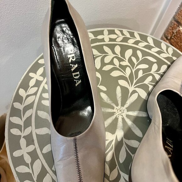 Prada Leather Cuban Heel Pumps - Picture 7 of 9